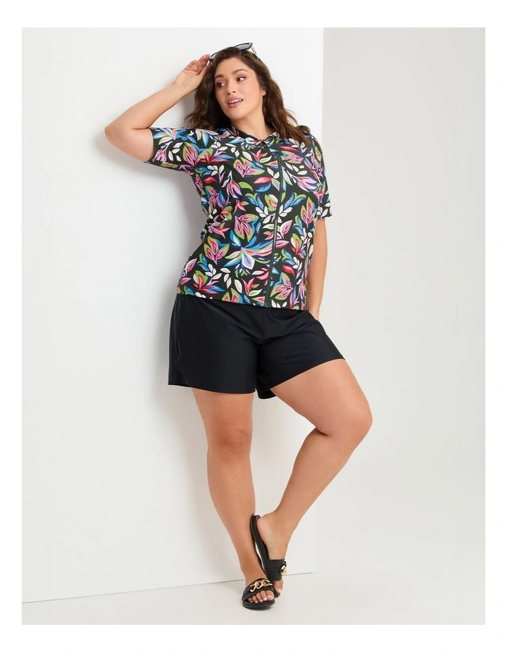Swim Short With Built in Brief in Black image 4