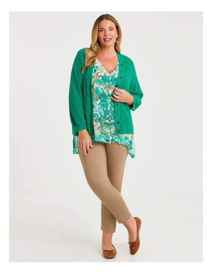 Baroque Natural Button Top Print image 4