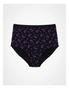 Period Leak Proof Undies Moderate Panty in Black