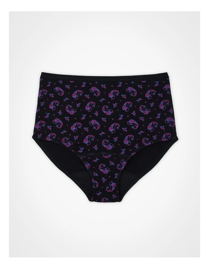 Period Leak Proof Undies Moderate Panty in Black image 1