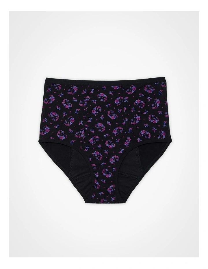 Period Leak Proof Undies Night Heavy Panty in Black image 1