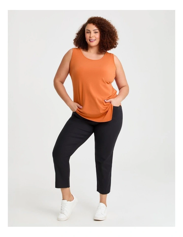 Luna Mix Media Tank Burnt Orange image 3