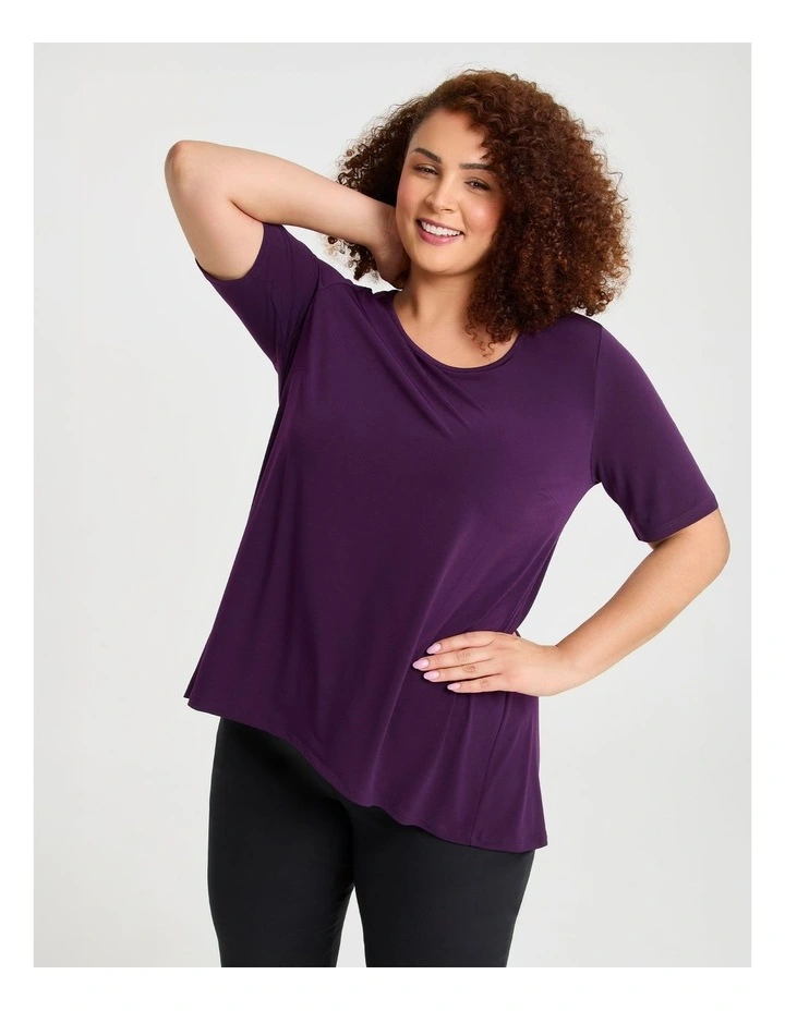 Strive Scoop Neck Top Deep Purple image 1