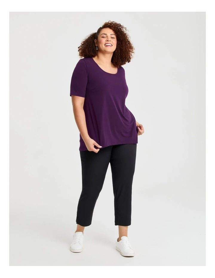 Strive Scoop Neck Top Deep Purple image 3