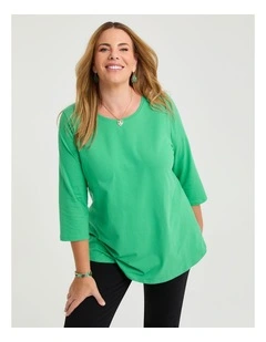 Australian Cotton 3/4 T-shirt Mint Leaf