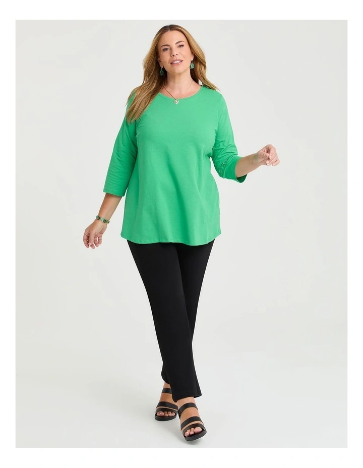 Australian Cotton 3/4 T-shirt Mint Leaf image 3