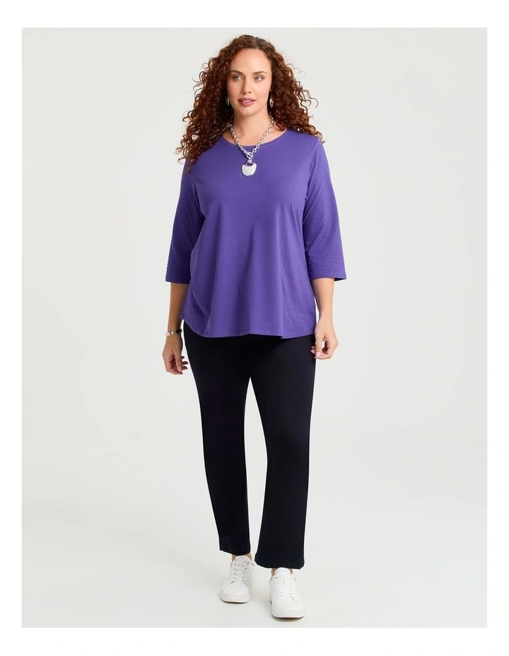 Australian Cotton 3/4 T-shirt Mid Liberty Purple image 3