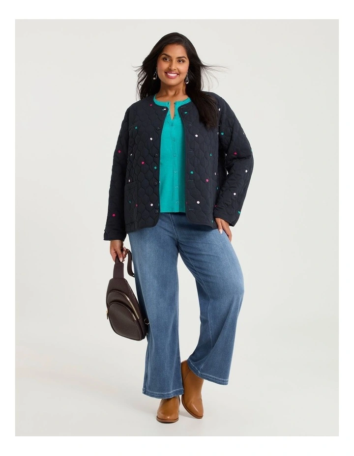 Australian Wool Blend Cardigan in Jade image 4