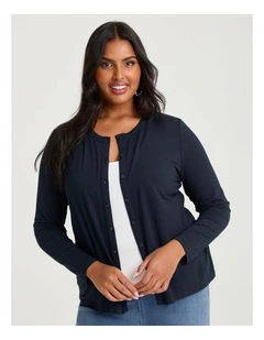 Australian Wool Blend Cardigan Navy