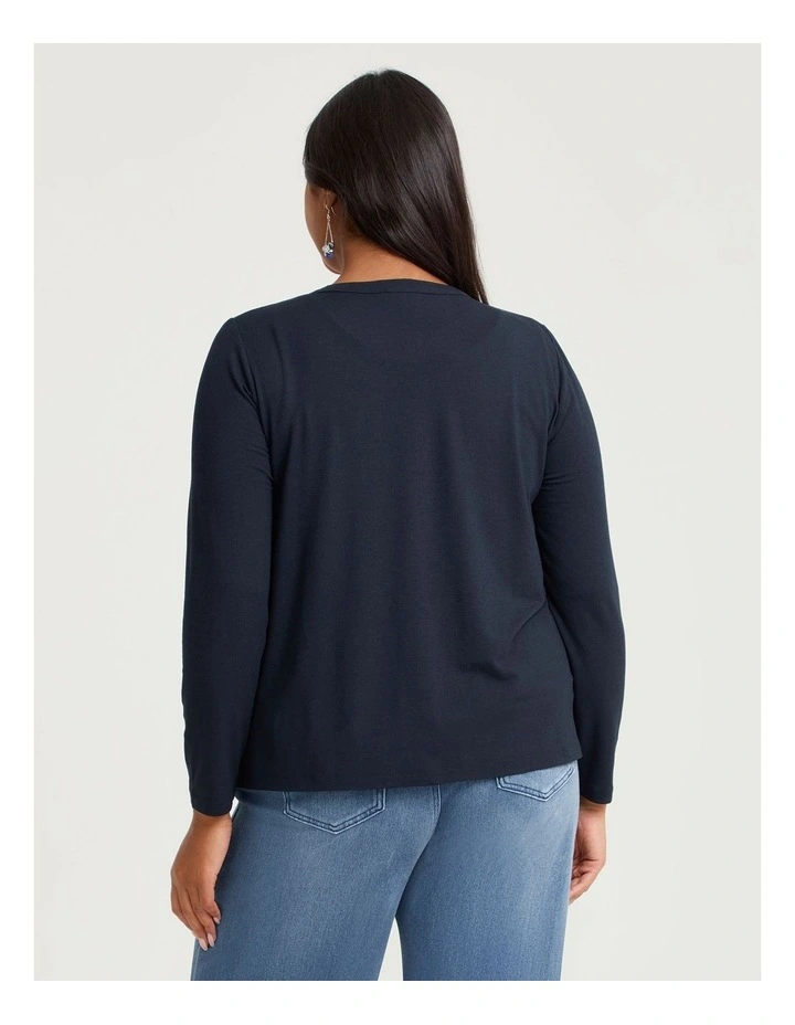 Australian Wool Blend Cardigan Navy image 2