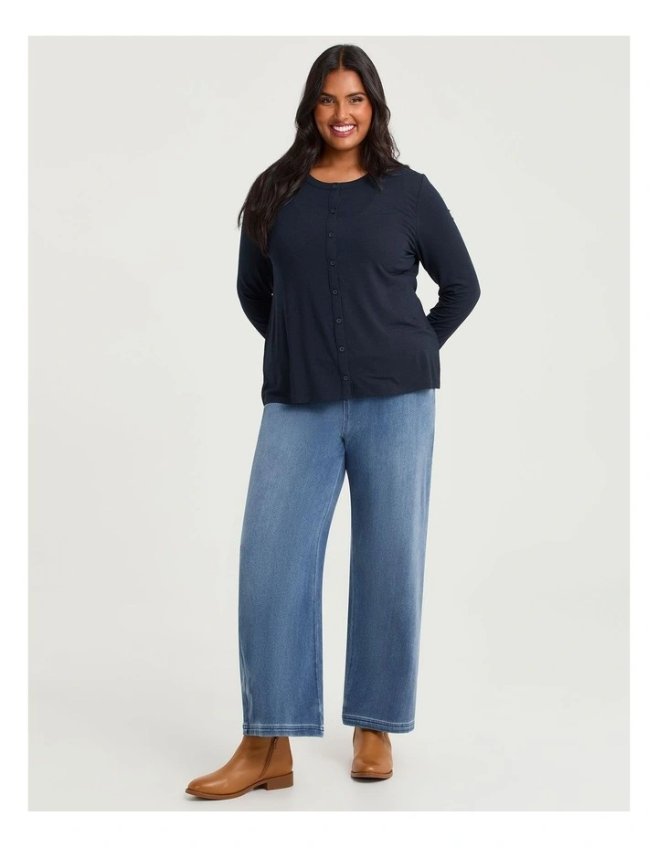 Australian Wool Blend Cardigan Navy image 3