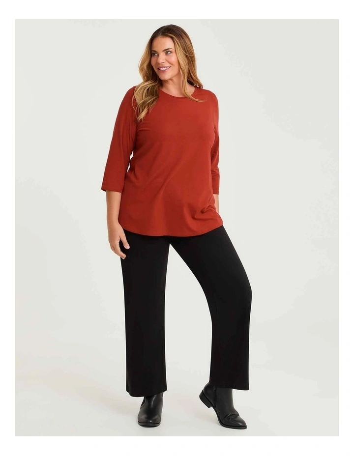 Australian Cotton 3/4 T-shirt Red Clay image 3