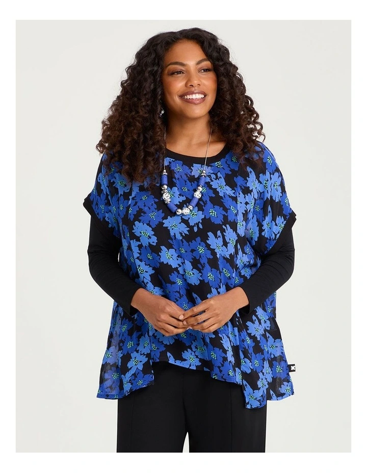 Natural Kali Top in Flora Print image 1