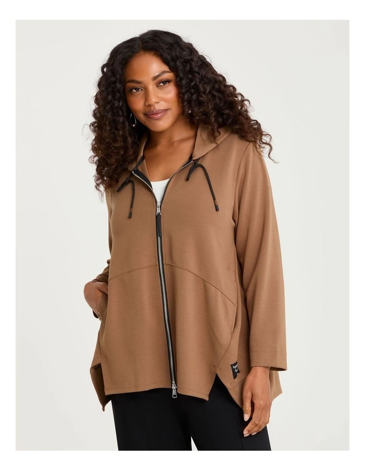 Natural Aella Cardigan in Praline image 1
