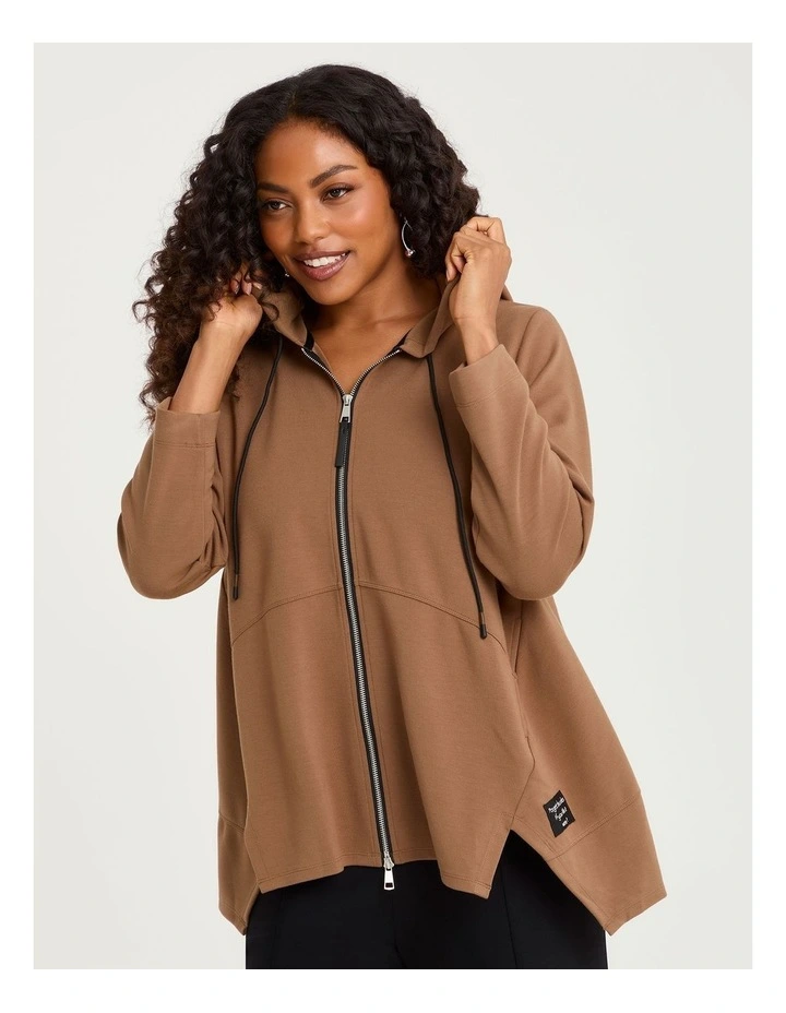 Natural Aella Cardigan in Praline image 3