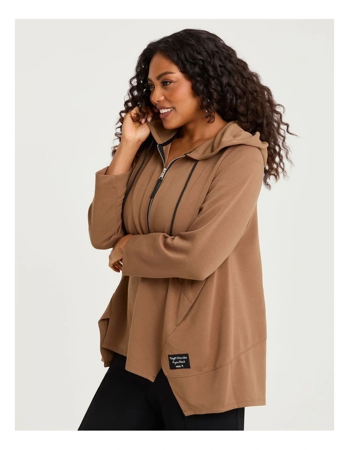 Natural Aella Cardigan in Praline image 4