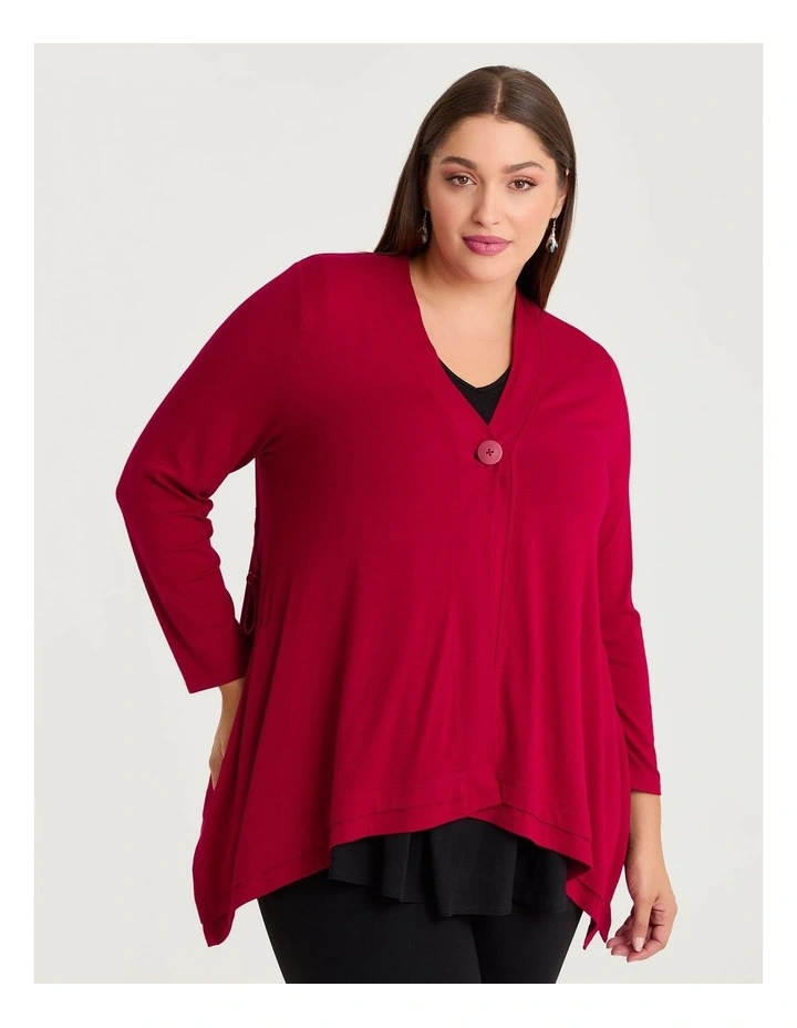 Natural Wiseguy Rory Cardigan Deep Red image 3