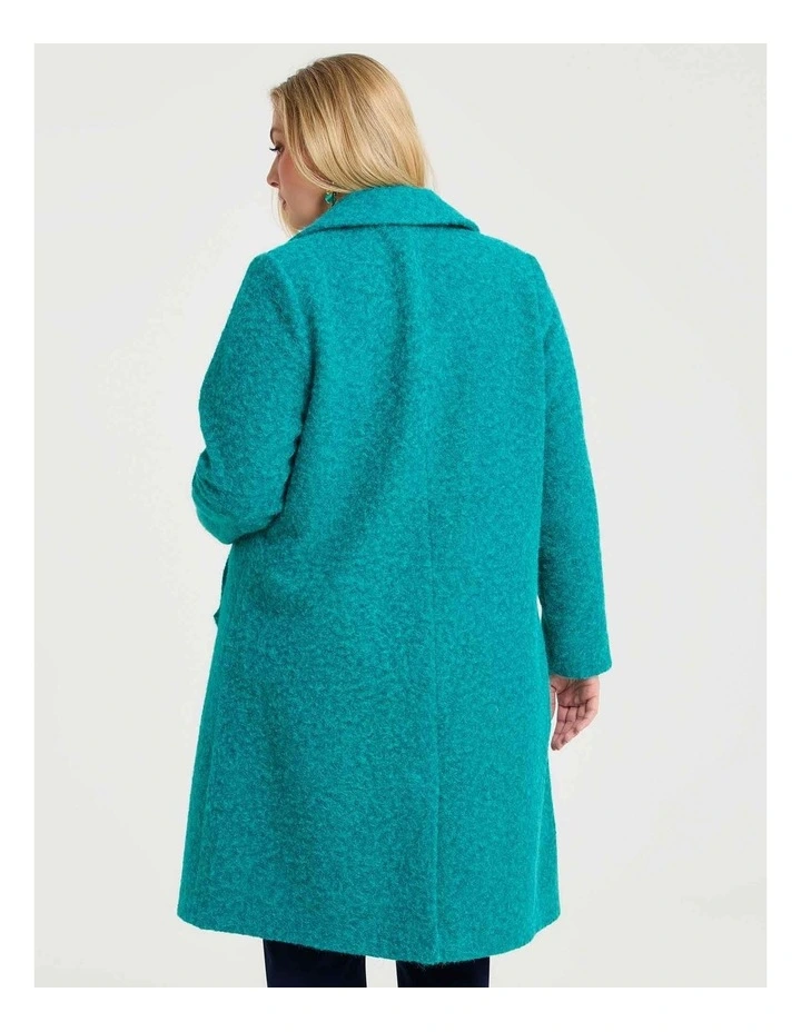 Cocoon Longline Jacket in Dark Jade image 2