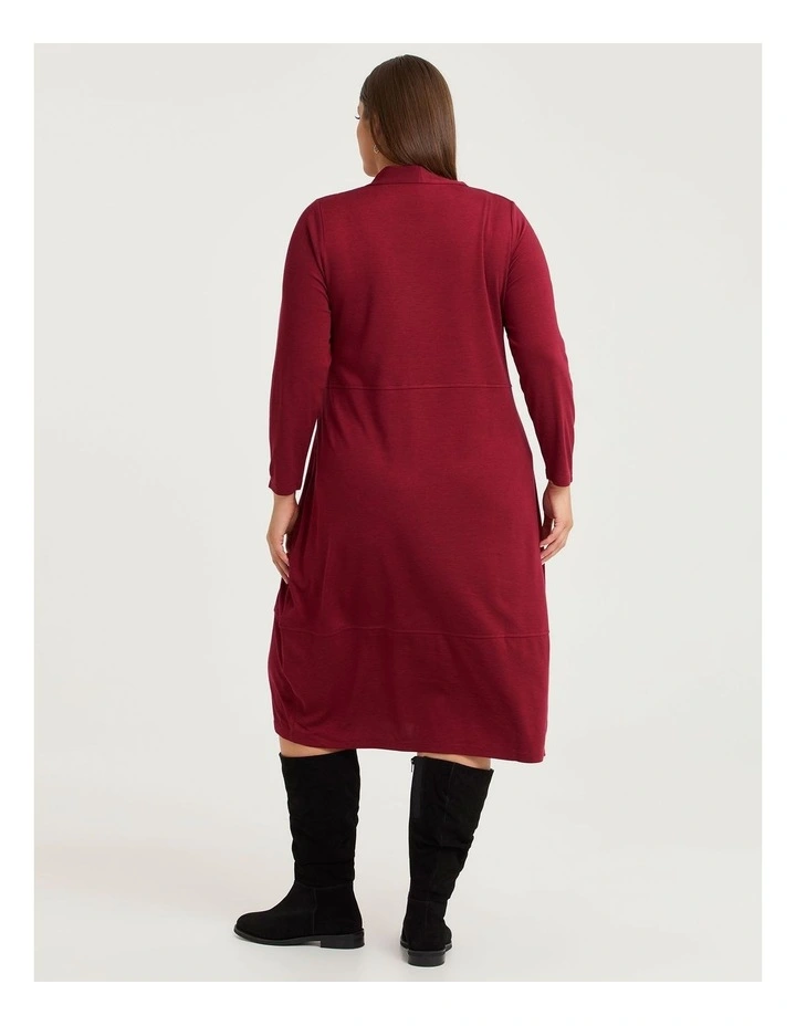 Natural Halo Ponte Rouge Dress Deep Red/black image 2