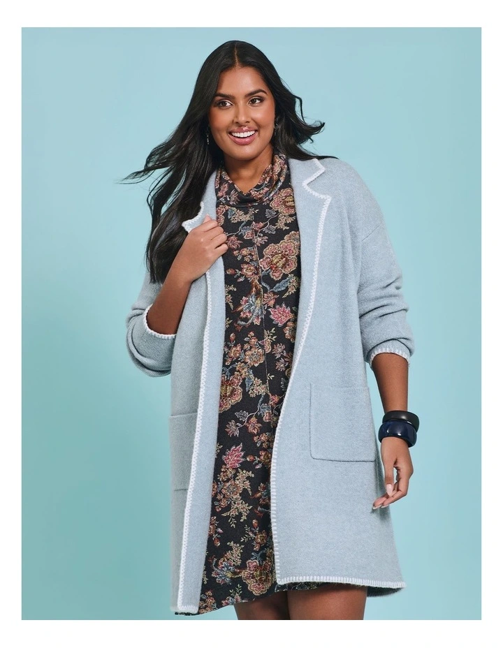 Bamboo Cosy Knit Mock Neck Dress Print image 5