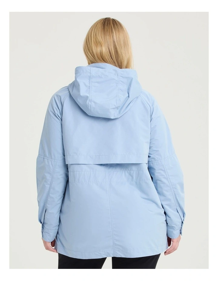 Lightweight Travel Parka Jacket Icy Blue image 2