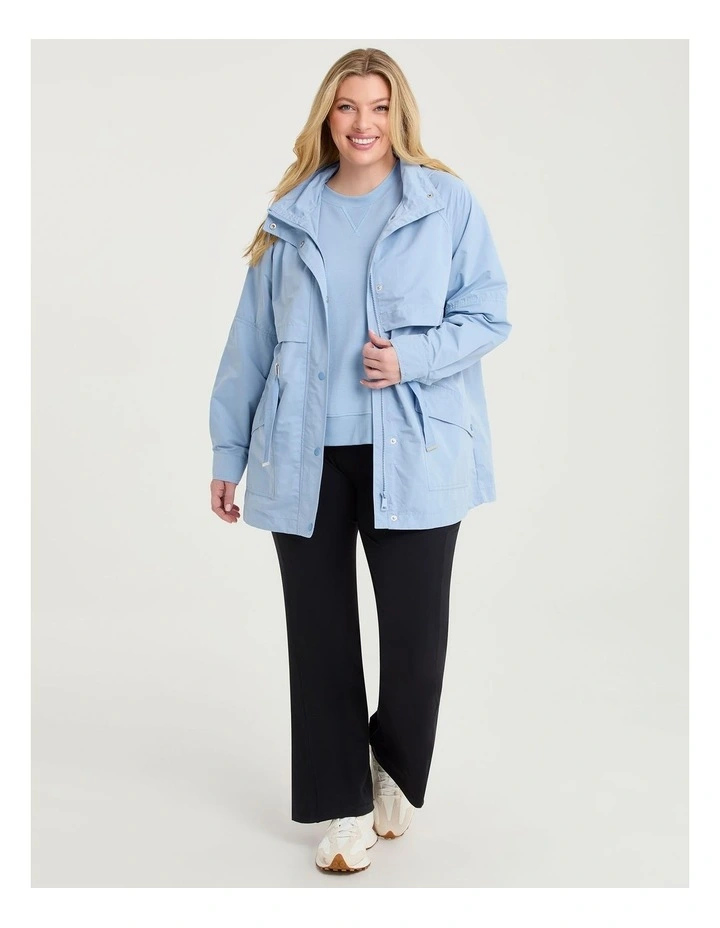 Lightweight Travel Parka Jacket Icy Blue image 3