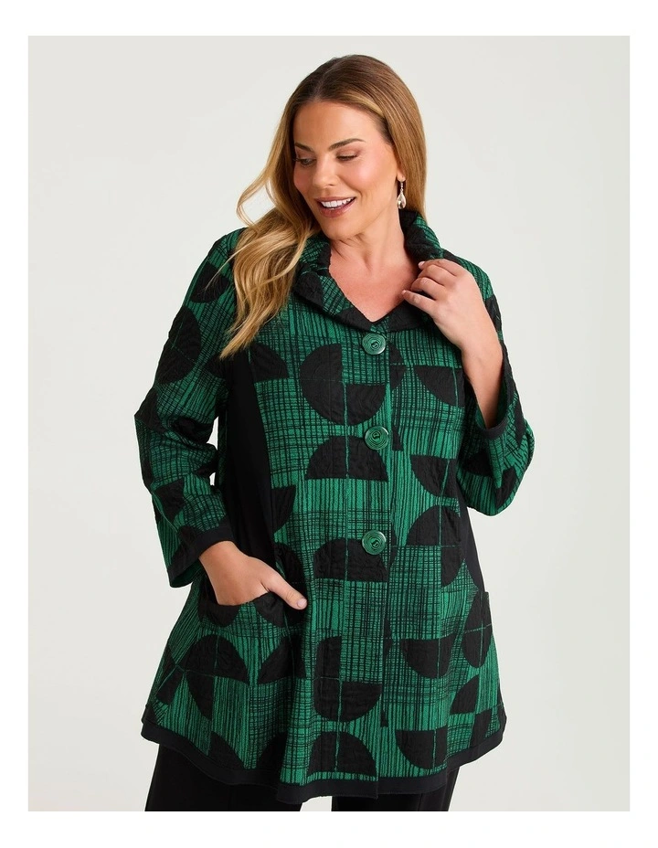 Eclipse Swing Jacquard Jacket Jade Green/print image 1