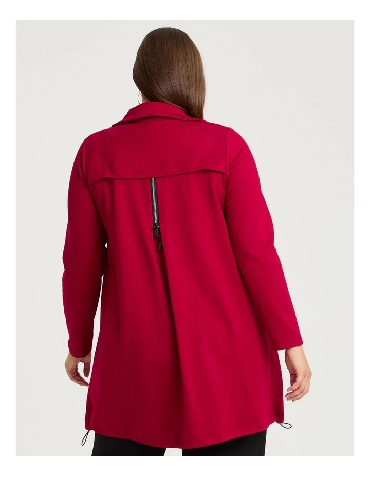 Bamboo Ponte Carmine Jacket Deep Red image 2