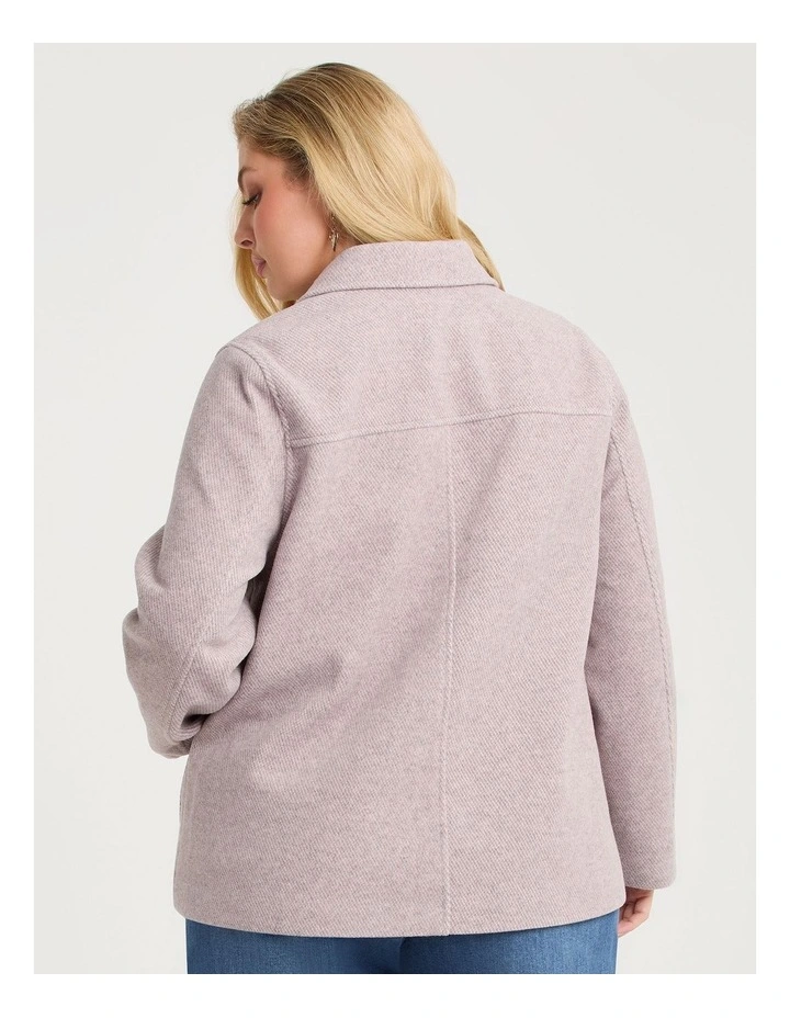 Textured Twill Crop Jacket Dusk Pink image 2
