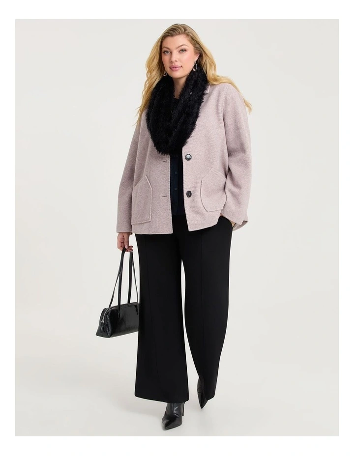 Textured Twill Crop Jacket Dusk Pink image 5
