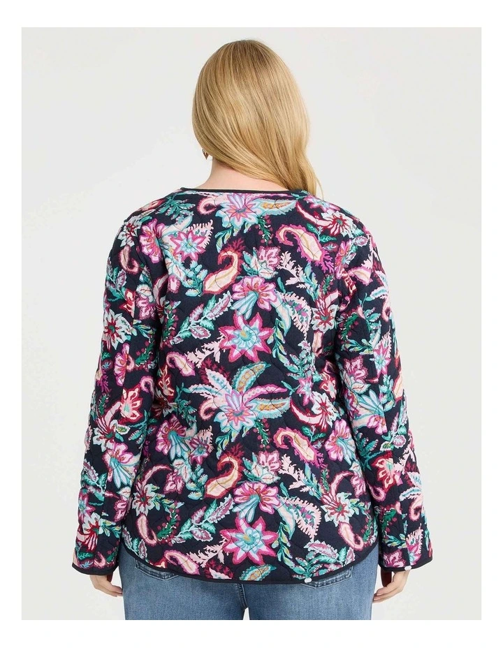 Natural Reversible Jacket in Bloom Print image 4