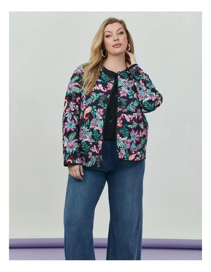 Natural Reversible Jacket in Bloom Print image 6