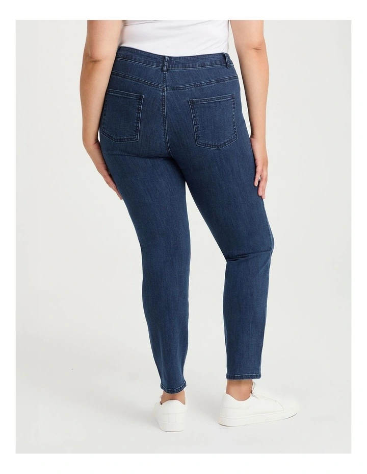 Cotton Skinny Fit Jean in Mid Indigo image 2