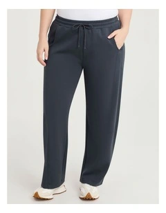 Luxe Touch Seam Wide Leg Trackpant Platinum Steel