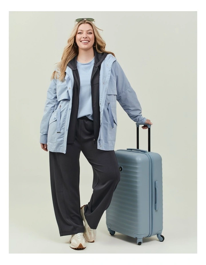 Luxe Touch Seam Wide Leg Trackpant Platinum Steel image 4