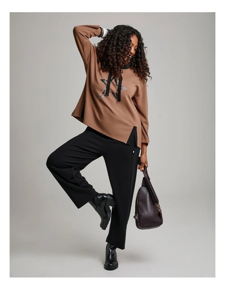 Natural Thea Lantern Pant Black image 3