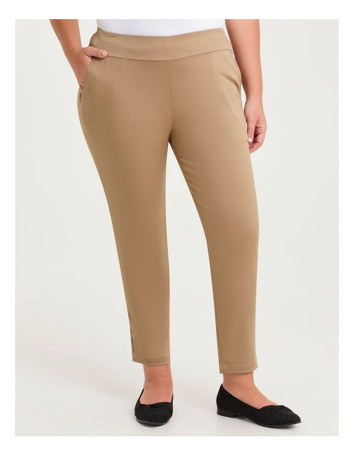 Medina Slim Leg Natural Pant Brown Sugar image 1