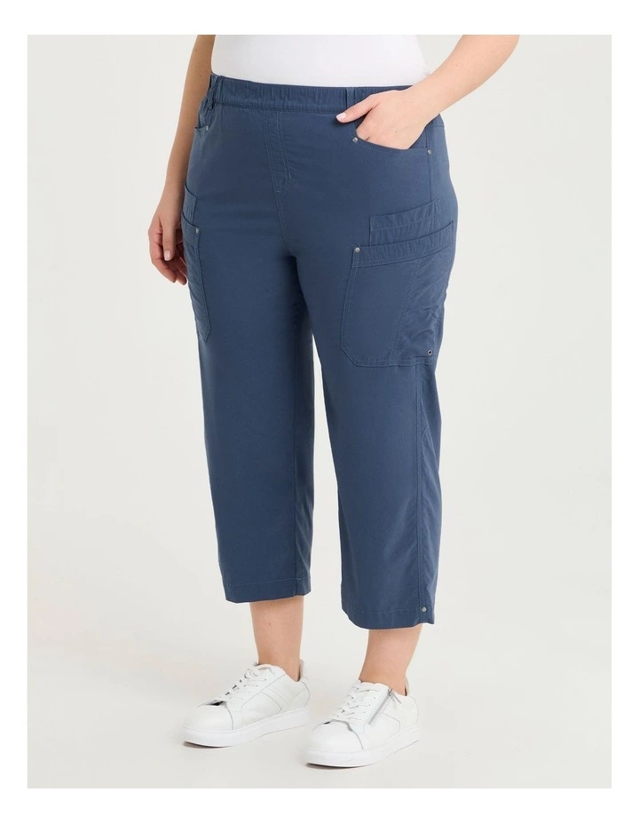 Castaway Double Pocket Crop Pant Steel image 1