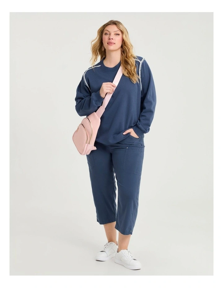 Castaway Double Pocket Crop Pant Steel image 3