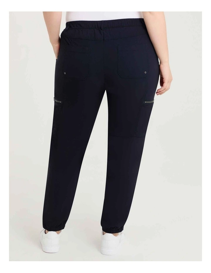 Castaway Pull On Zip Cargo Pant Navy image 2