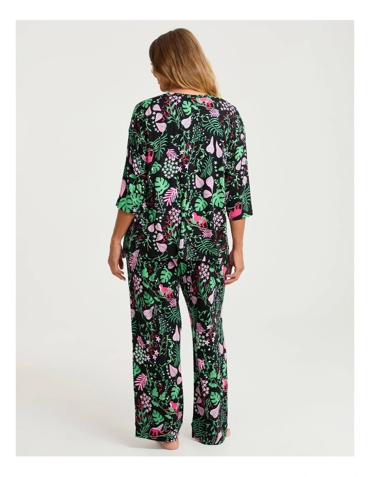 Bamboo Midnight Jungle Pj Top Print image 2