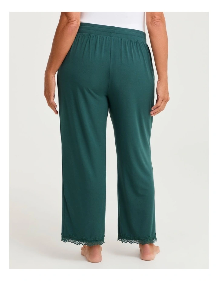 Modal Lace Trim Pyjama Pant Deep Ivy image 2