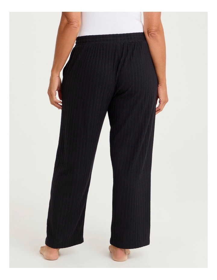 Cosy Rib Lounge Pant Black image 2