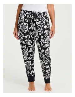 Bamboo Monochrome Pyjama Pant Black and Off White