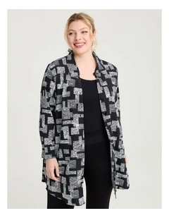 Tetris Sunray Pleat Shirt Black/white Print
