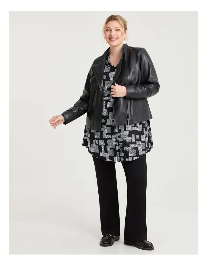 Tetris Sunray Pleat Shirt Black/white Print image 4