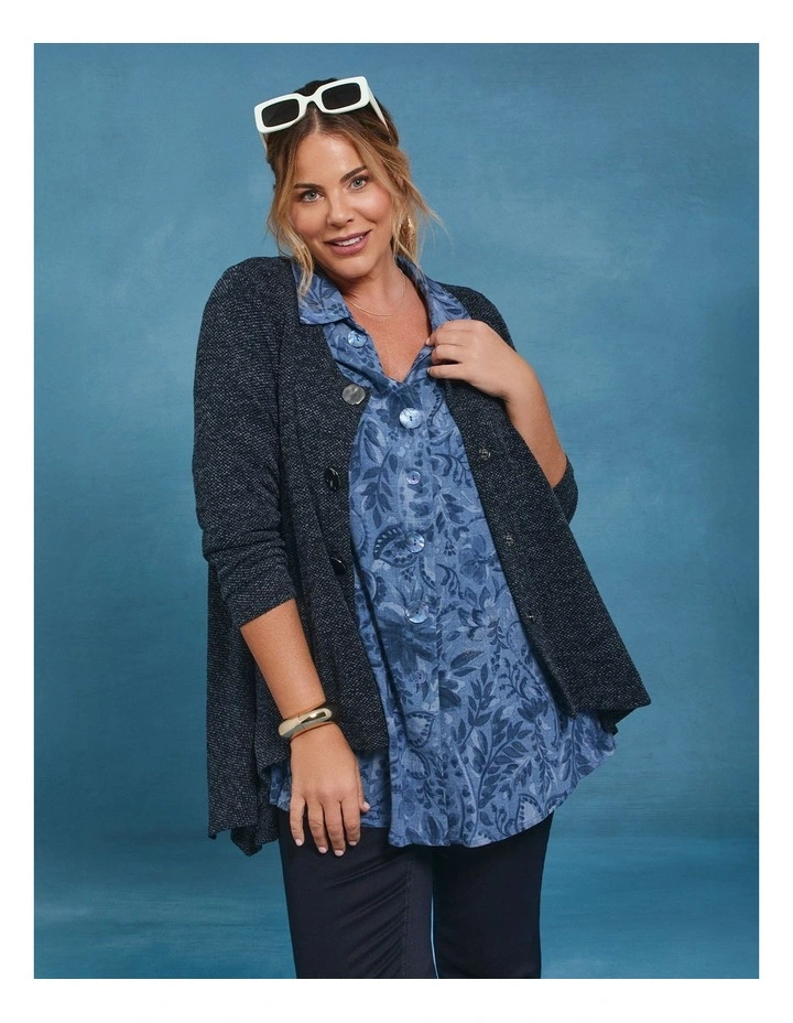 Paisley & Foil Natural Shirt Chambray Print image 5
