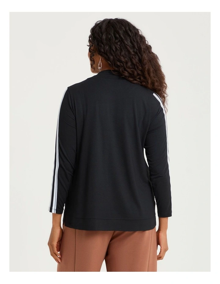 Australian Wool Blend Anika Top in Black image 2