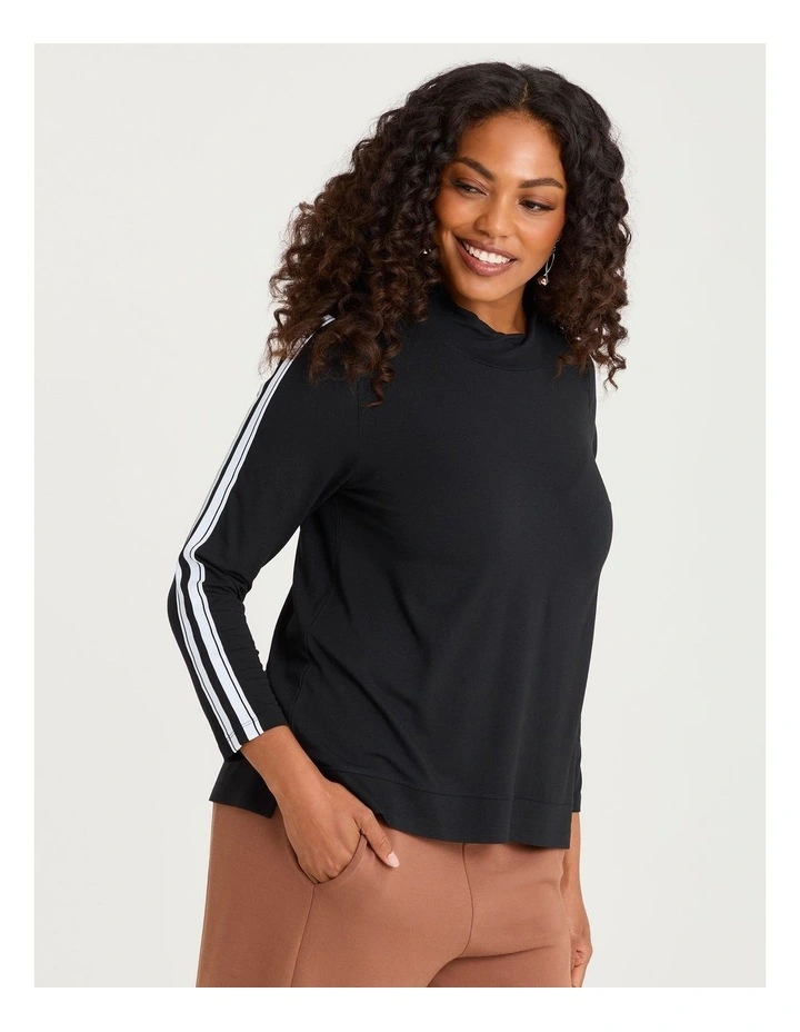 Australian Wool Blend Anika Top in Black image 3