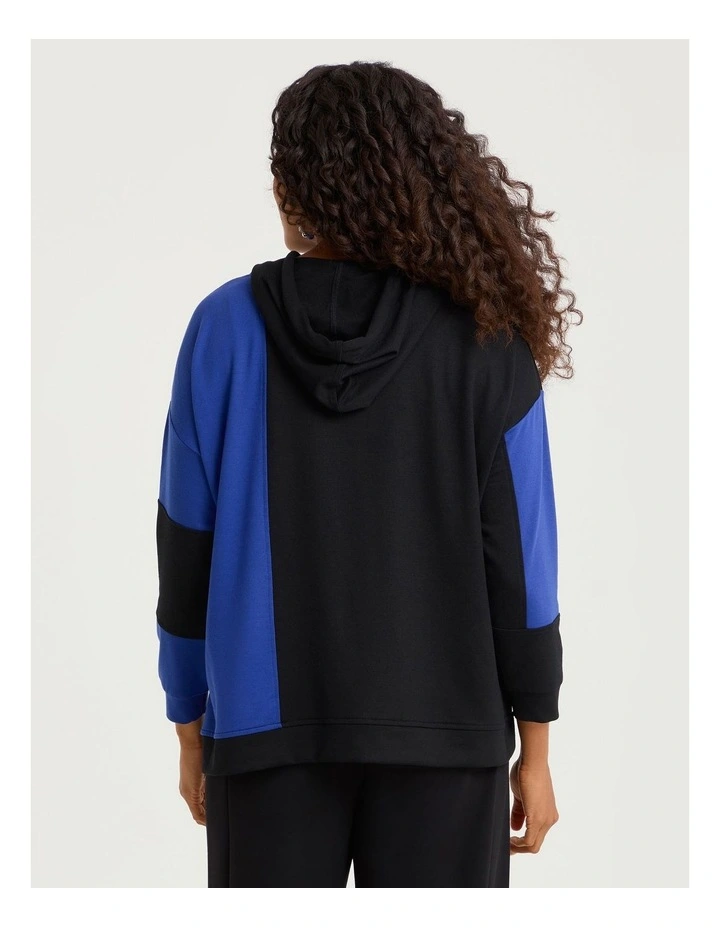 Natural Ines Obsession Splice Top Black and Lapis Blue image 2